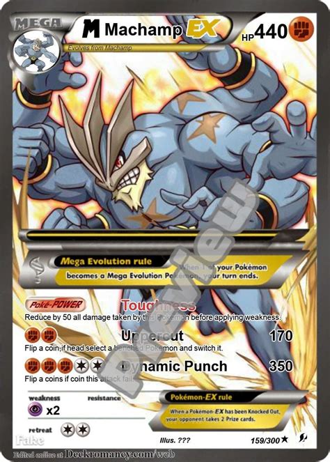 mega machamp pokemon card.